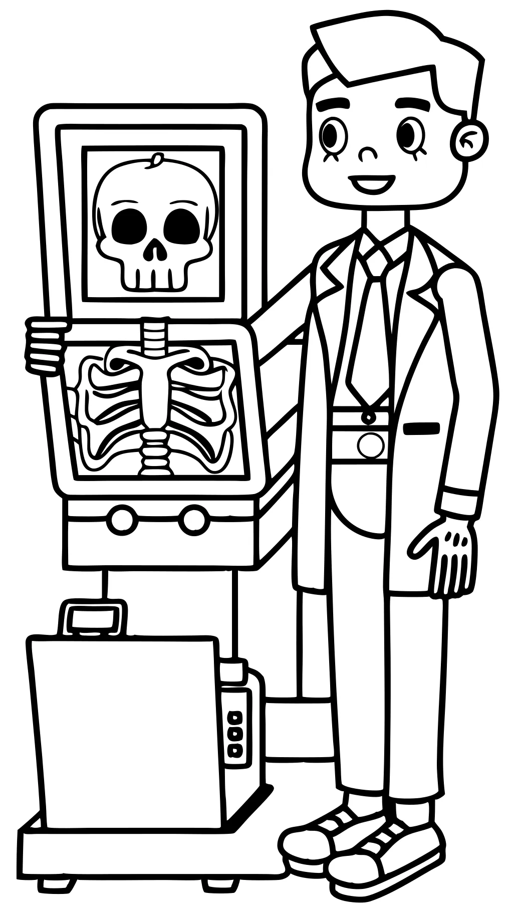 x ray coloring page